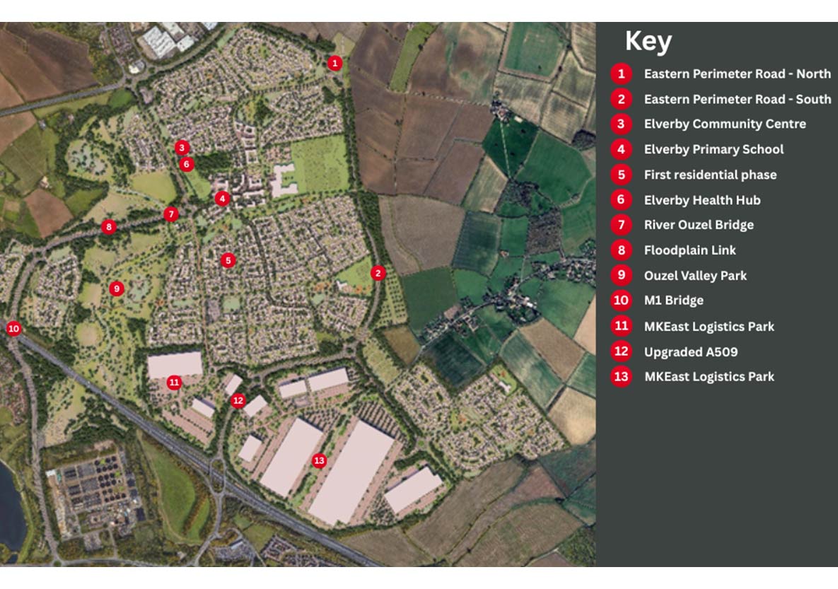 An image of the Eastbrook Village development map